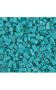 Miyuki half tila 5x2.4mm beads - Opaque turquoise green HTL-412